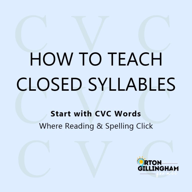 How to Teach Closed Syllables (The First Step in Syllable Division)