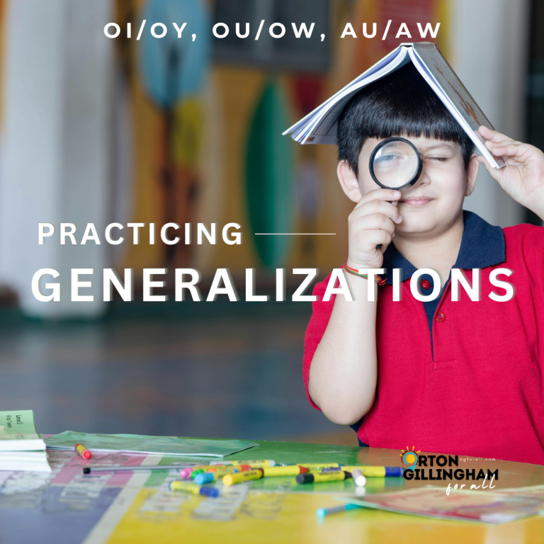 Practicing Vowel Team Generalizations: OI/OY, OU/OW, and AU/AW