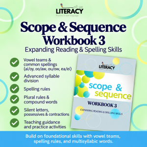 Scope & Sequence Workbook 3 | Expanding Reading & Spelling Skills