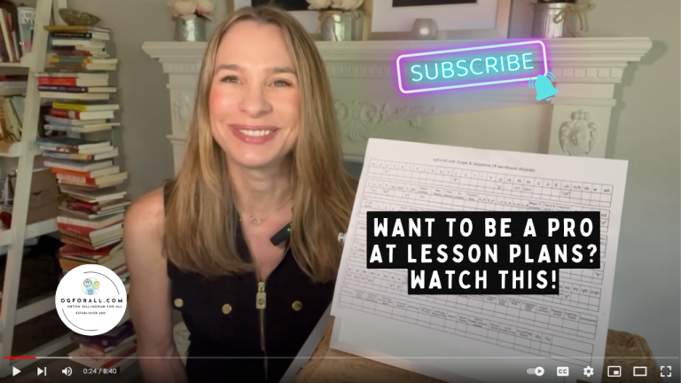 Planning Orton-Gillingham Lessons (VIDEO)